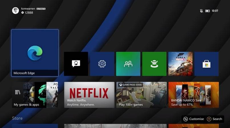 Microsoft Edge sur Xbox peut accéder à des jeux depuis Stadia, Discord, etc.